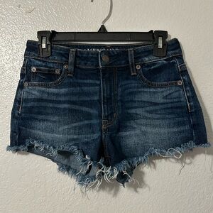 American Eagle Size 0 Vintage Hi-Rise Festival Stretch Denim Shorts